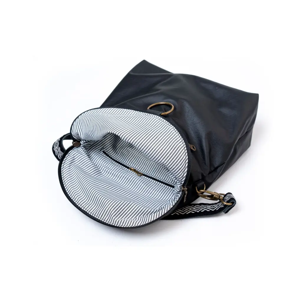 Relaxed Crossbody Backpack in Black 3.webp