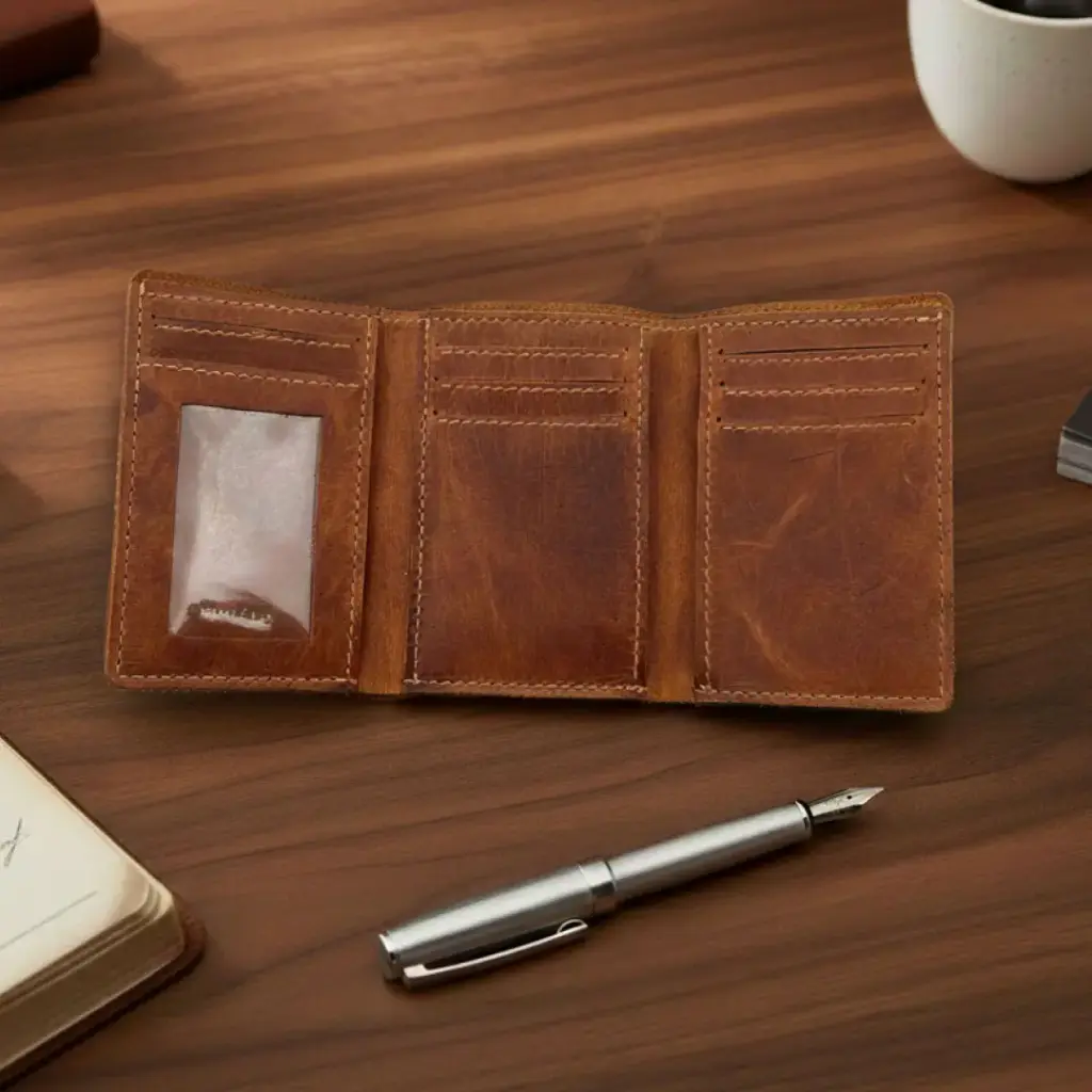 Mens trifold wallet (Thistle)